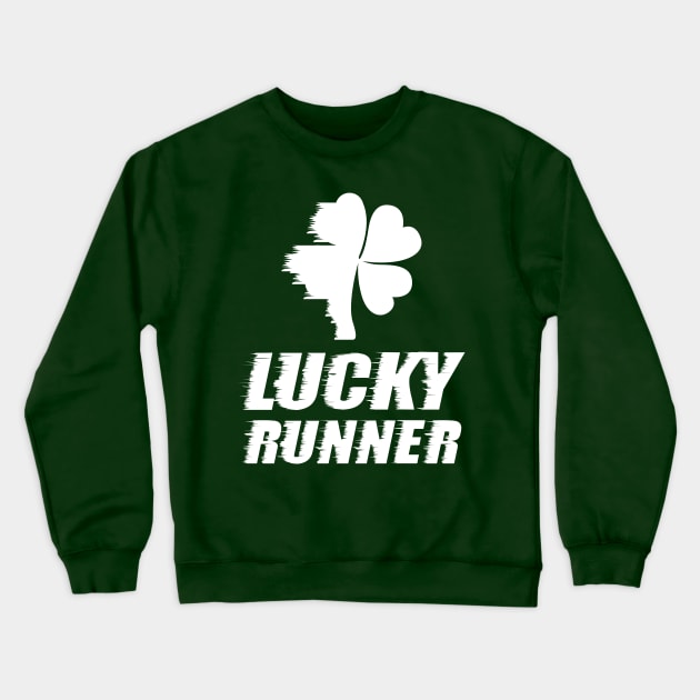 Lucky Runner St. Patrick's Day Funny Crewneck Sweatshirt by KsuAnn